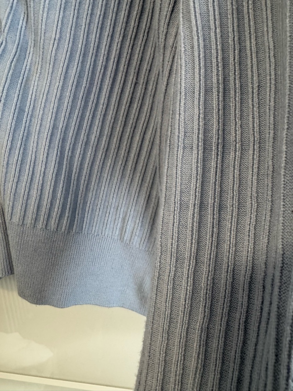 Anthropologie pilcro blue sweater ribbed vneck buttons size XL Henley - Picture 8 of 9
